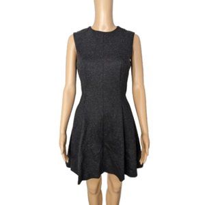 Theory Seamed Sleeveless Melange Ponte Charcoal Dress 2